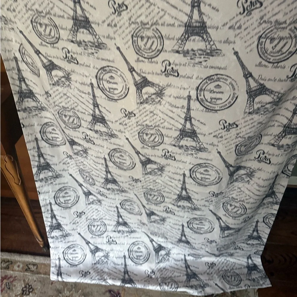 Paris Eiffel Tower Print Fabric Curtain 41 x 62